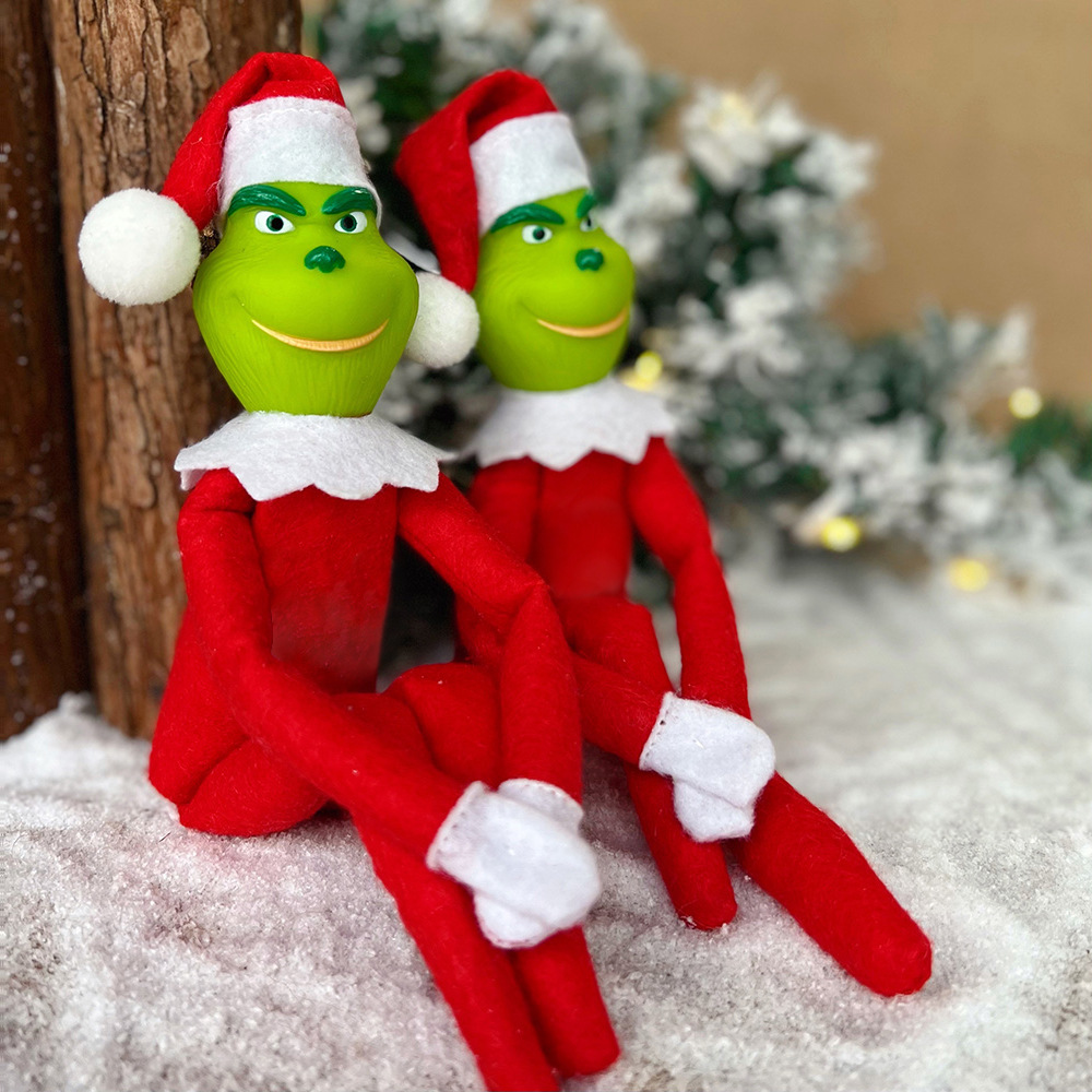 (Green) Elf on the Shelf Prankster Christmas Elf Stuffed Green Monster Naughty Dolls Naughty Christmas Elves Behavin Badly Different Colours and Types xmas decoration