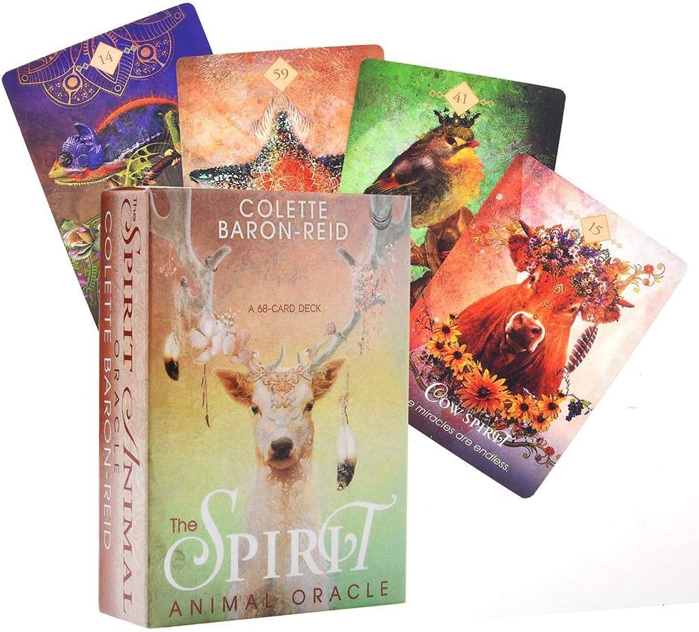 Tarot Cards The Spirit Animal Oracle Home Family Party Playing A 68 Card Deck and Guidebook English Cards Gift