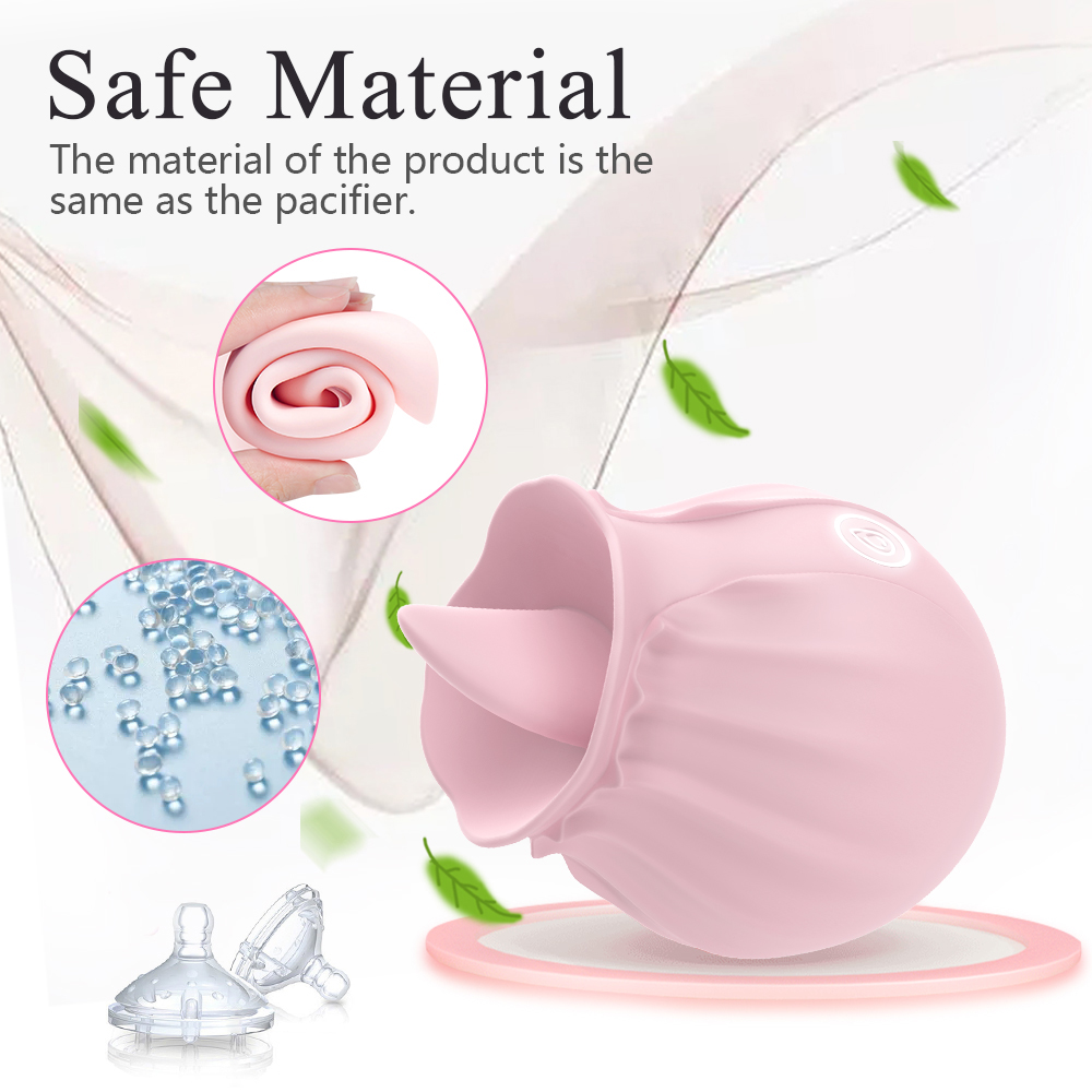 Vibrator Toys for Women Oral Tongue Licking G Spot Vibrator Nipple Clitoral Stimulation Egg Vibrators Clit Breast Massager Flower Shape Sex Toys Erotic Toy Pleasures