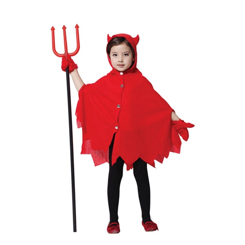 Little Devil Halloween Costume Cloak for Kids for Masquerade Party Halloween Christmas Role Playing Fancy Dress Party