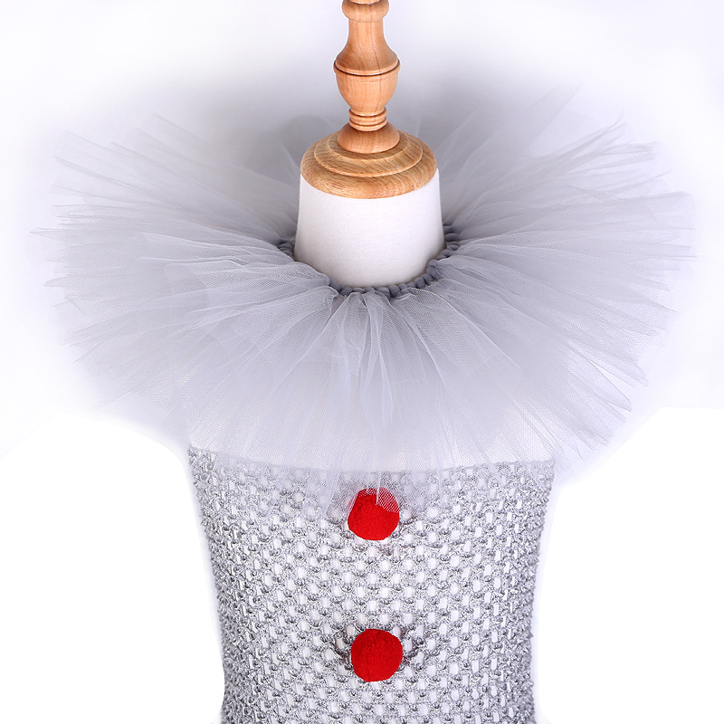 (90~100cm) Clown Halloween Fancy Dress Kids Bad Girl Costume