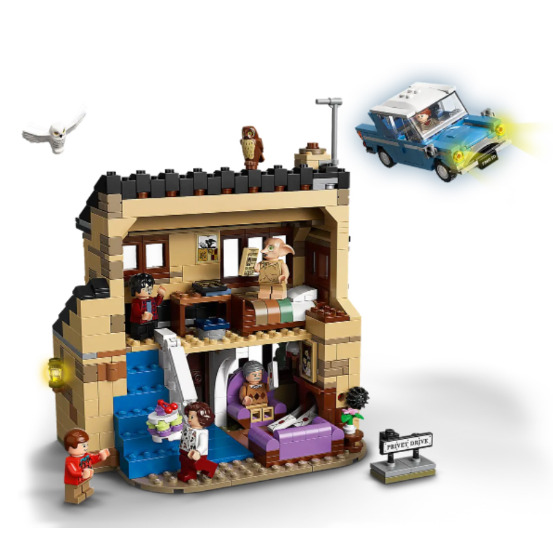 Harry Potter 4 Privet Drive House and Ford Anglia Car Toy Building Blocks