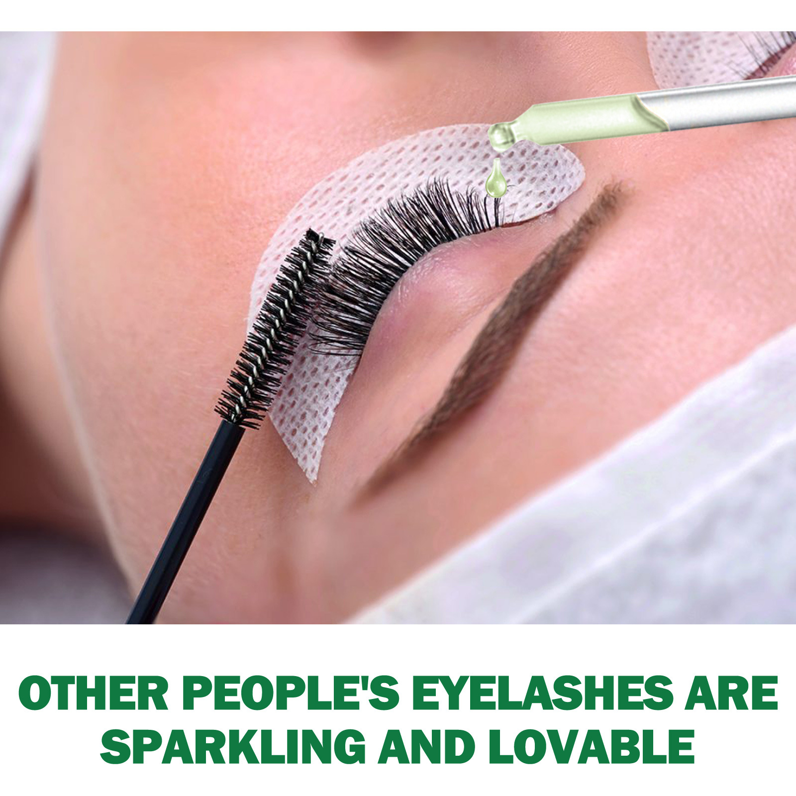 Eyelash Serum Natural Castor Oil Eyelashes Growth Essential Oil Thick Longer Nourishing Enhancer Eyelash Liquid 30ml.