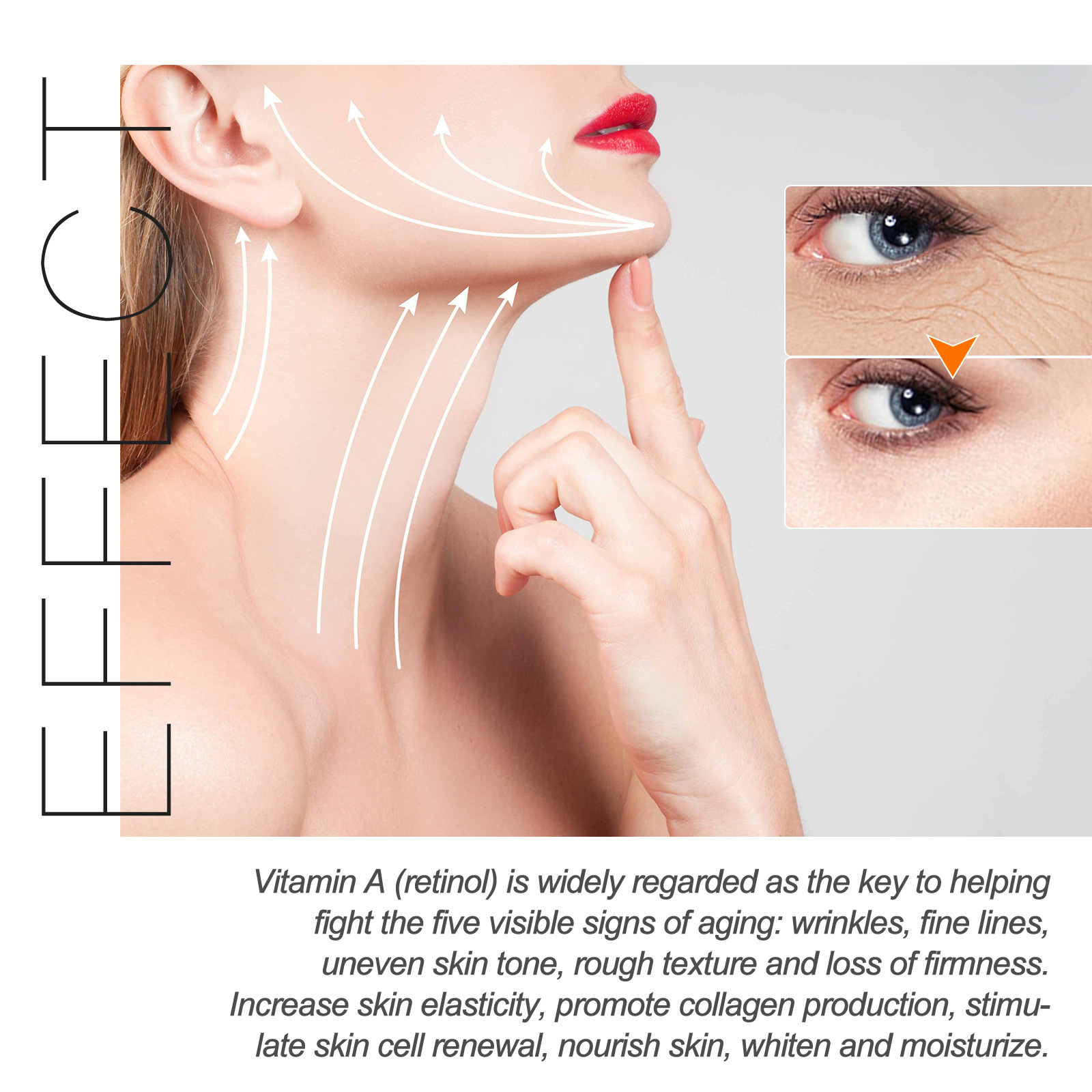 Retinol Face Moisturizing Cream Night And Day Cream Wrinkle Removing Cream Anti Aging Firming Lifting Fade Fine Lines Brightening Skin Care Protuct