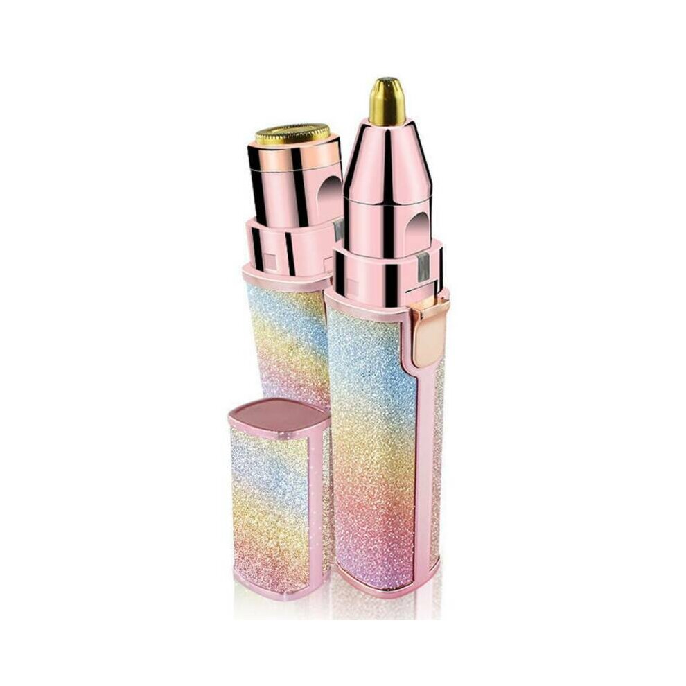 (Starry Sky) Flawless Brows Facial Hair Remover for Women 2 in 1 Electric Eyebrow Trimmer Face Hair Removal Painless Electric Remover Lady Shaver
