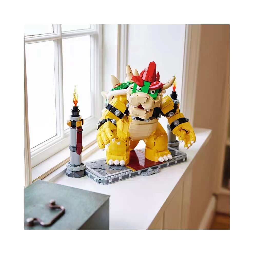 Super Mario The Mighty Bowser 3D Model Building Kit Collectible Character Figure Gift for Adults and Teens Compatible with Lego 71411 Building Blocks Kit