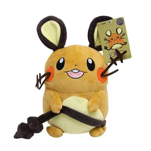 Pokemon Dedenne Plush Toy Soft Teddies Childrens Stuffed Soft Cuddly Toy Creative Furry Panda Gifts for Kids Adults Girlfriend Birthday Decorations 25cm