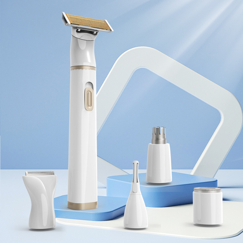 5 in1 Multi-Functional Electric Hair Removal Kit for Women - Portable USB Rechargeable Grooming Set