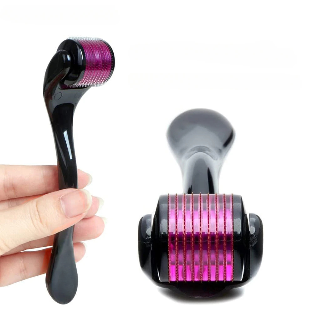 (540 Microneedle Roller 0.25mm) Titanium Microneedle Derma Roller Skin Care for Face Facial Wrinkles Hair Loss Stretch Marks Hair Regrowth Micro Needles Microneedling Derma Needling