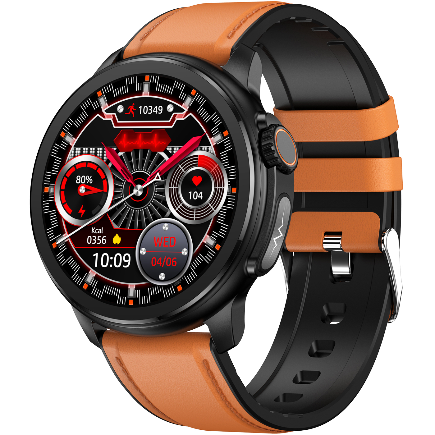 (Black Silicone) Smart Watch ECG Heart Rate Health Monitoring 1.43inch Amoled Screen IP68 Waterproof BT Call Outdoor Sport Smartwatch for Men