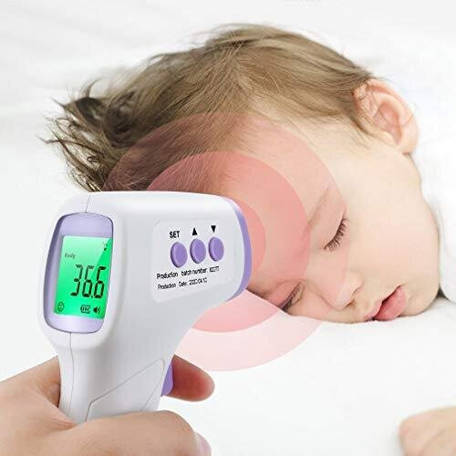 Front Thermometer Non Contact Portable Infrared Thermometer Accurate Instant Readings Suitable for Children Adults Food etc Purple