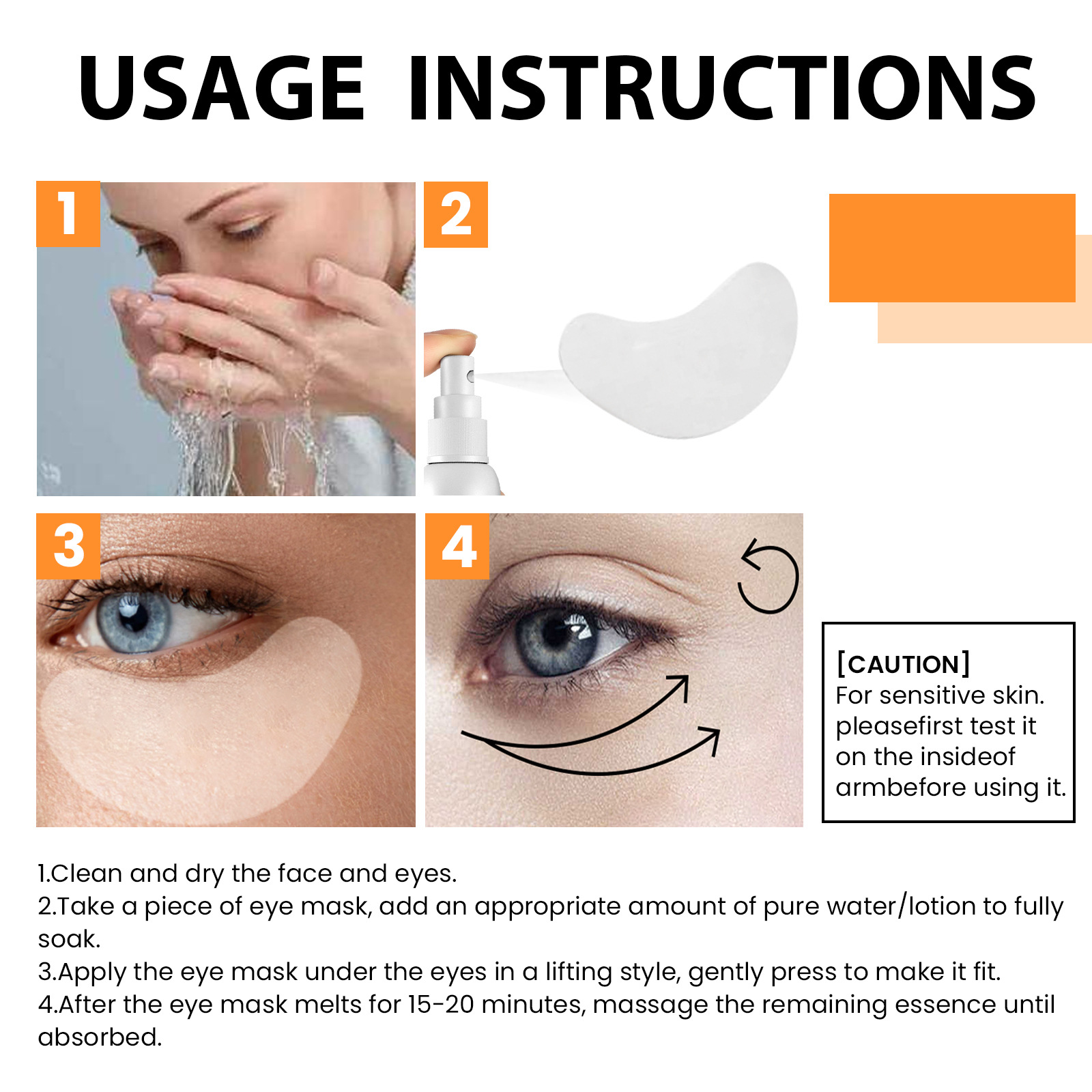 (2pcs boxed) EELHOE Collagen Firming Eye Mask Remove Dark Circles Eyes Bags Hyaluronic Acid Hydrating Moisturizing Lifting Anti Puffiness Soluble Eye Patches Eyes Care