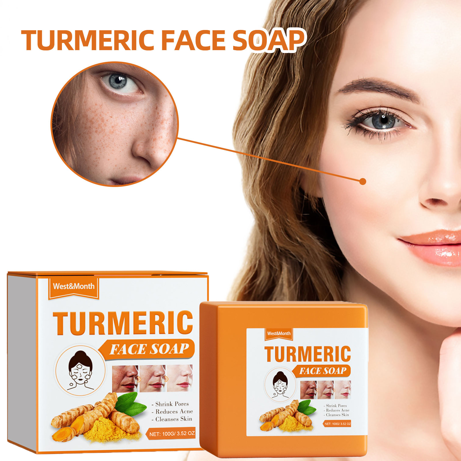 (1 PC) Turmeric Facial Cream Beauty Cream Moisturizes Brightening Cream Wrinkles Removal Lifting Firming Fade Fine Lines Shrink Pores Deep Hydrating