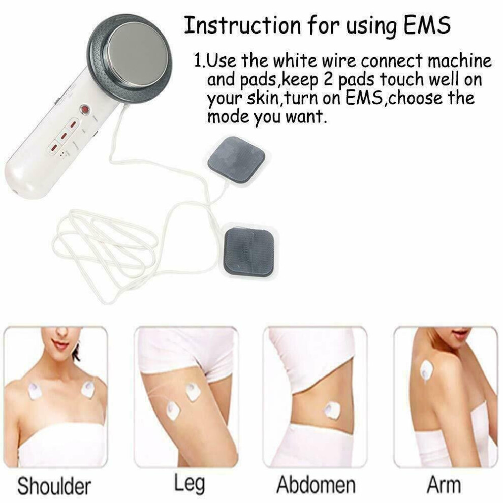 3 in1 Ultrasonic Cavitation Fat Cellulite Remover Body Slimming Massager