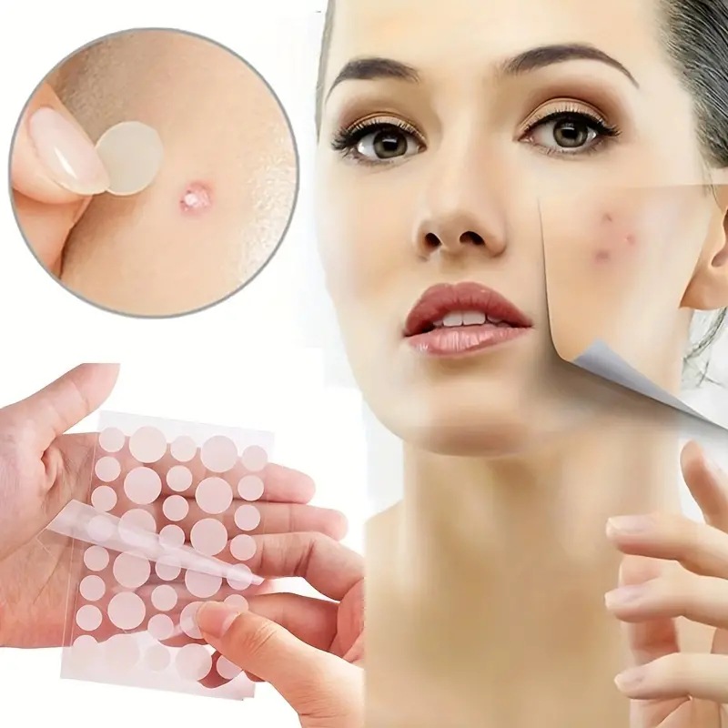 Hydrocolloid Acne Patches Cover Zits Blemishes Anti Pimple Invisible Healing Spot Stickers Waterproof Breathable Patches Women Men Face Skin Care