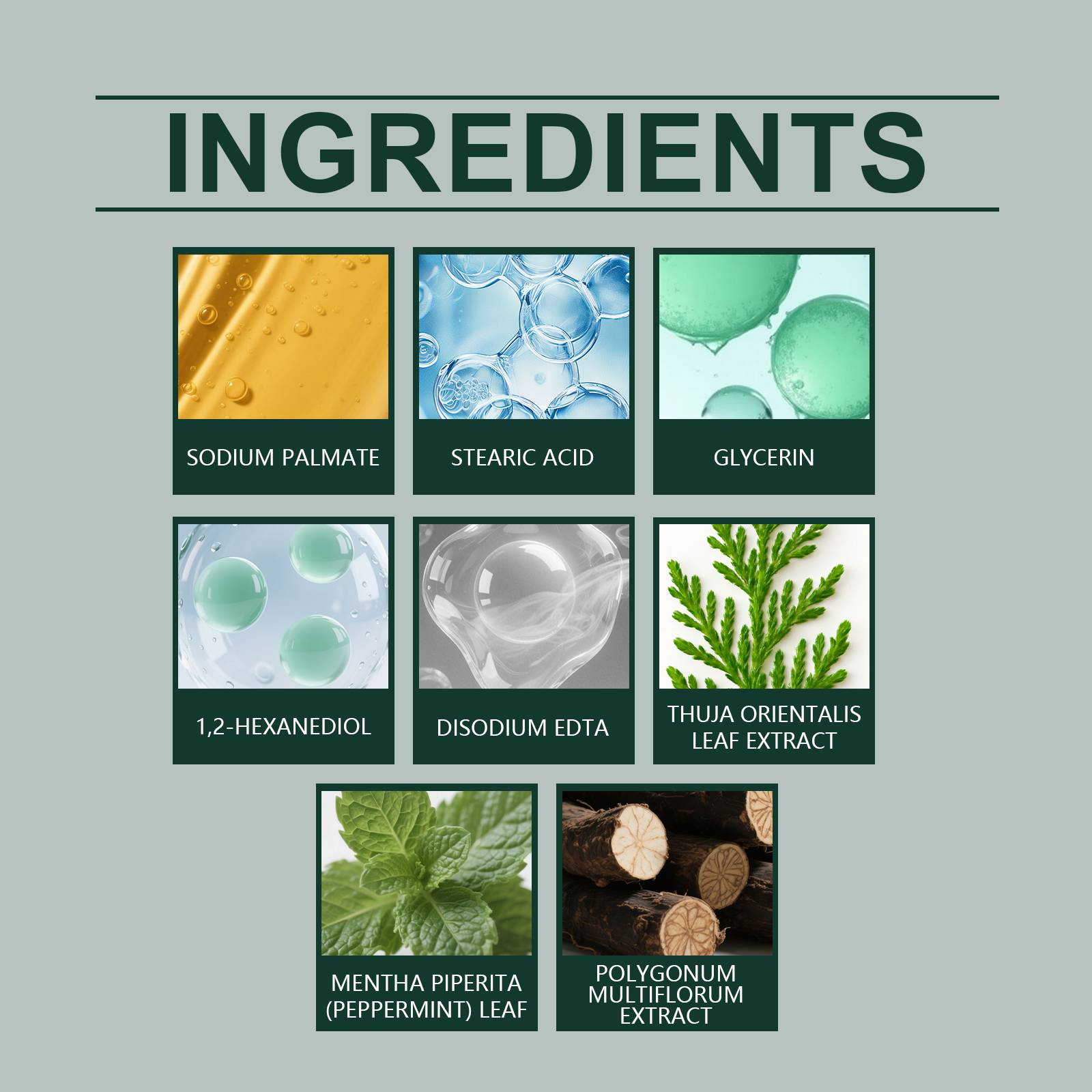 Usman Grass & Platycladus Herbal Shampoo Soap Natural Hair Treat Strengthens Roots Controls Oil Cleanses Scalp Hair Care ﻿