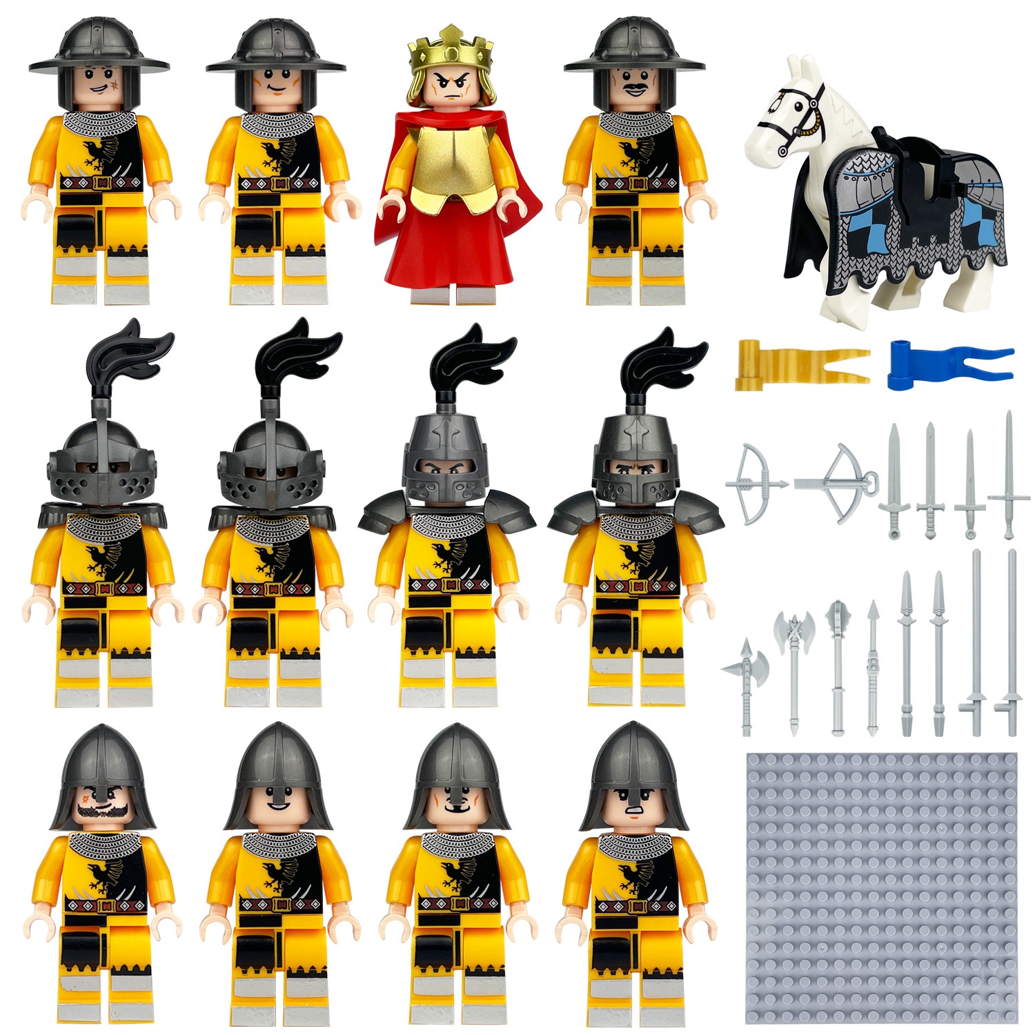 Medieval Evil Knight Special Forces Minifigure Custom Minifigure Toy Soldiers Army Toys Set for Strategy Games and Collecting