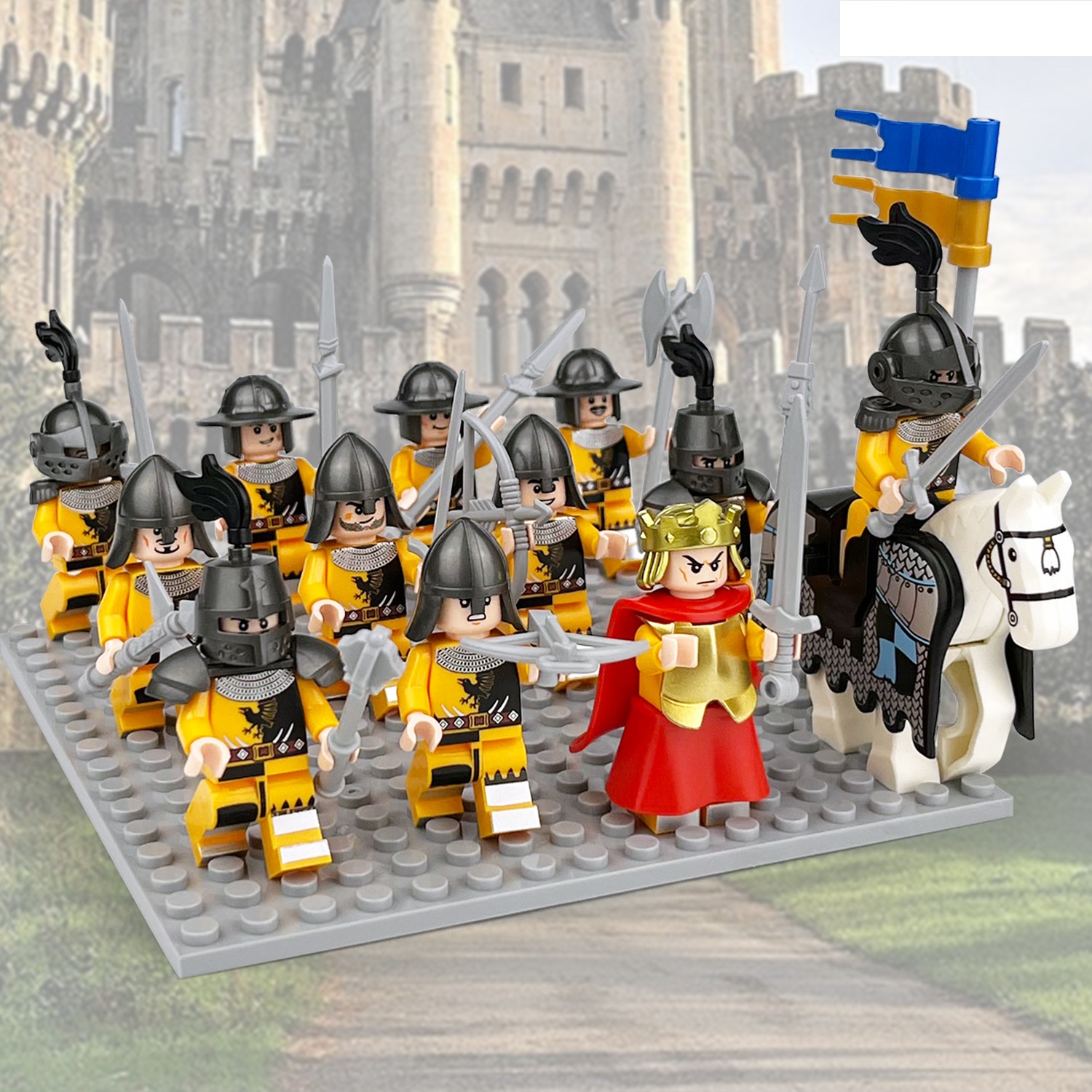 Medieval Evil Knight Special Forces Minifigure Custom Minifigure Toy Soldiers Army Toys Set for Strategy Games and Collecting