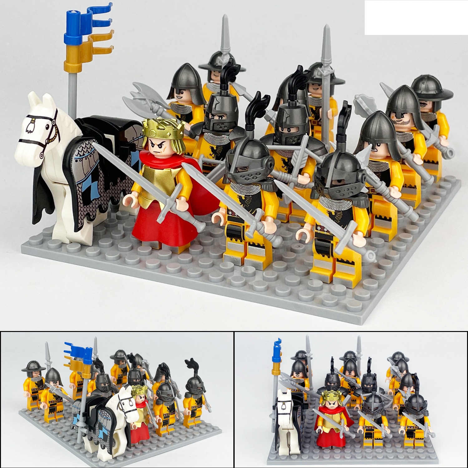 Medieval Evil Knight Special Forces Minifigure Custom Minifigure Toy Soldiers Army Toys Set for Strategy Games and Collecting