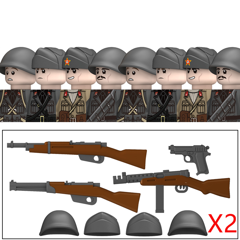 (Style J) Military WW2 German Navy Armored Troops Building Blocks US 101st Britain Soviet Union Soldiers Infantry Weapons Bricks Toys Kids