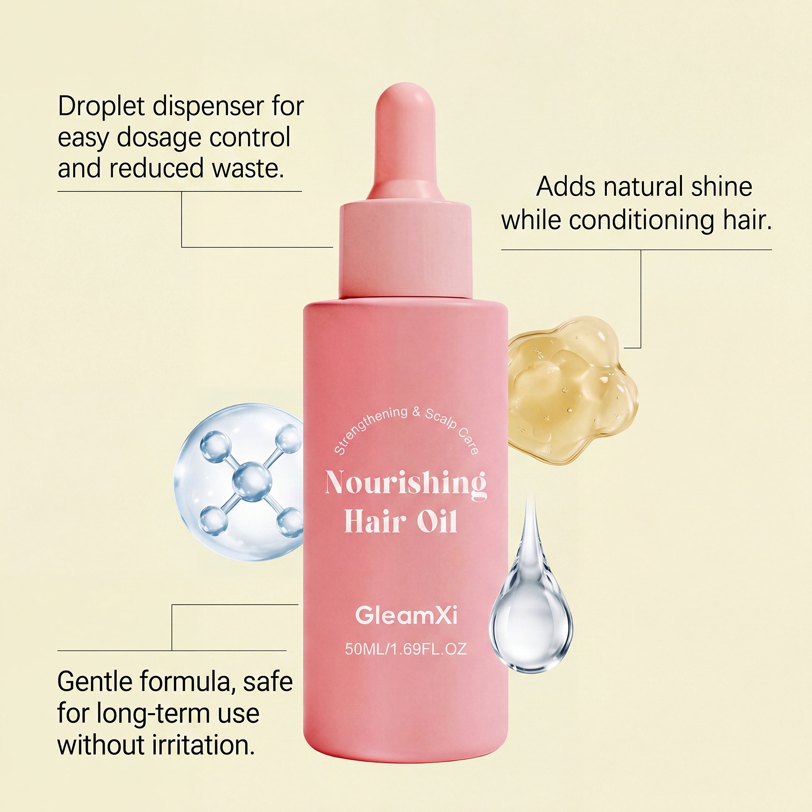 Lightweight Hair Oil For Smoothing Shine And Daily Moisture Care For All Hair Types