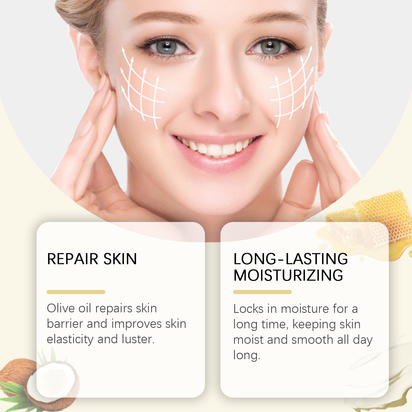Tallow Honey Moisturizing Cream For Deep Hydration Nourishing And Soothing Dry Skin Daily Face And Body Care