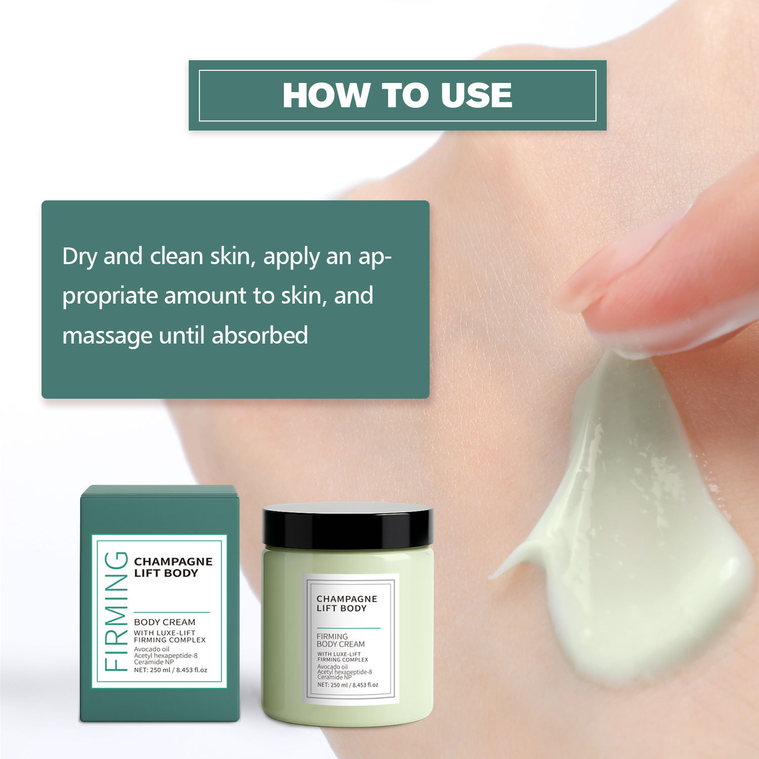 Firming Body Cream Moisturizing Nourishing Skin Tightening Lotion For Dry Skin Daily Body Contouring Care 250g