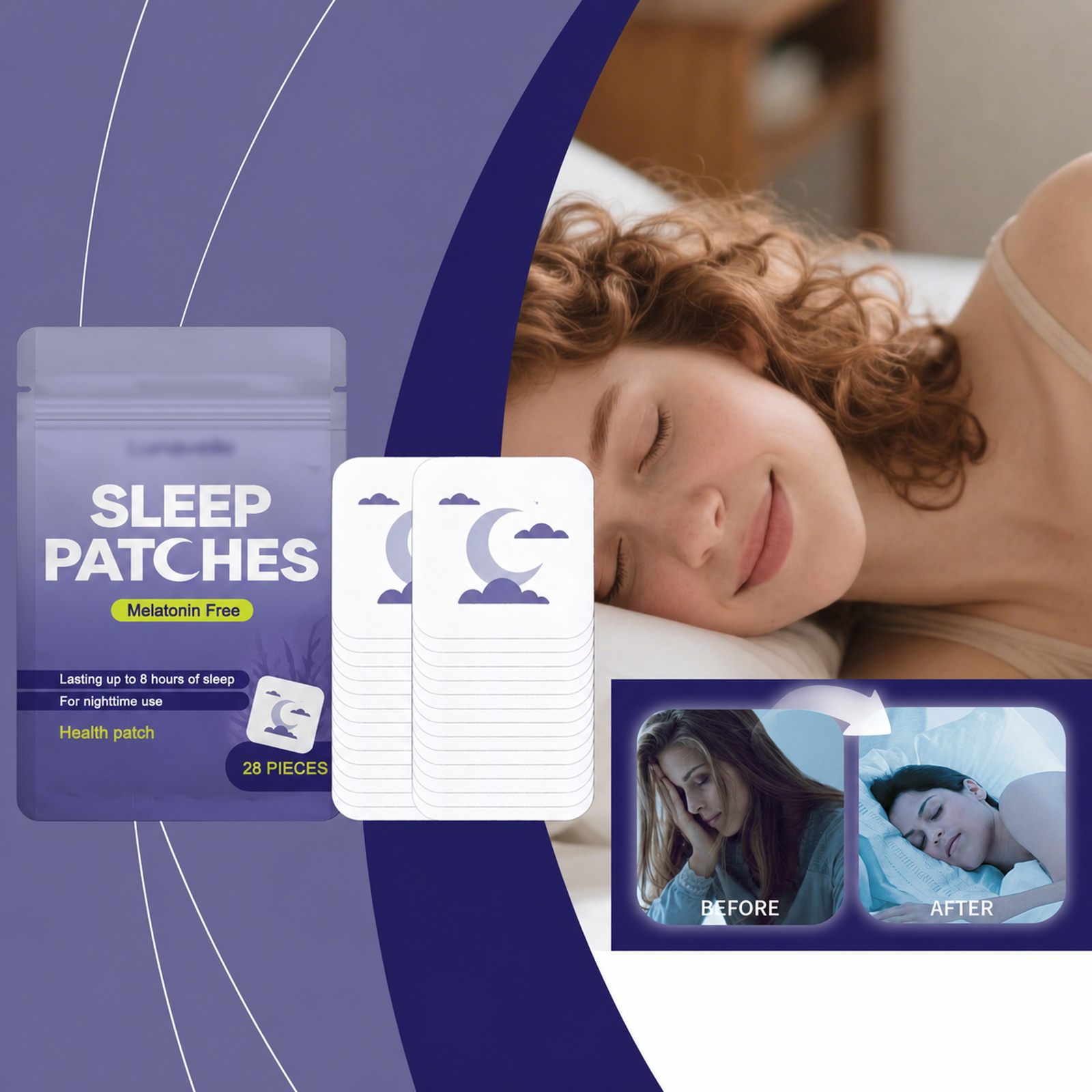 Sleep Care Patch Mild Protect Night Peace Comfort Sleep Soft Breathable Skin Friendly Care Patch