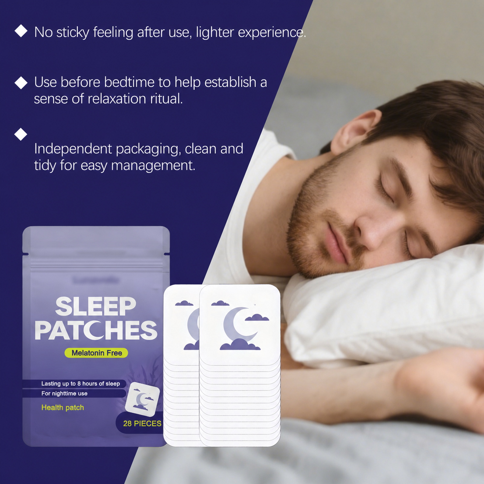 Sleep Care Patch Mild Protect Night Peace Comfort Sleep Soft Breathable Skin Friendly Care Patch