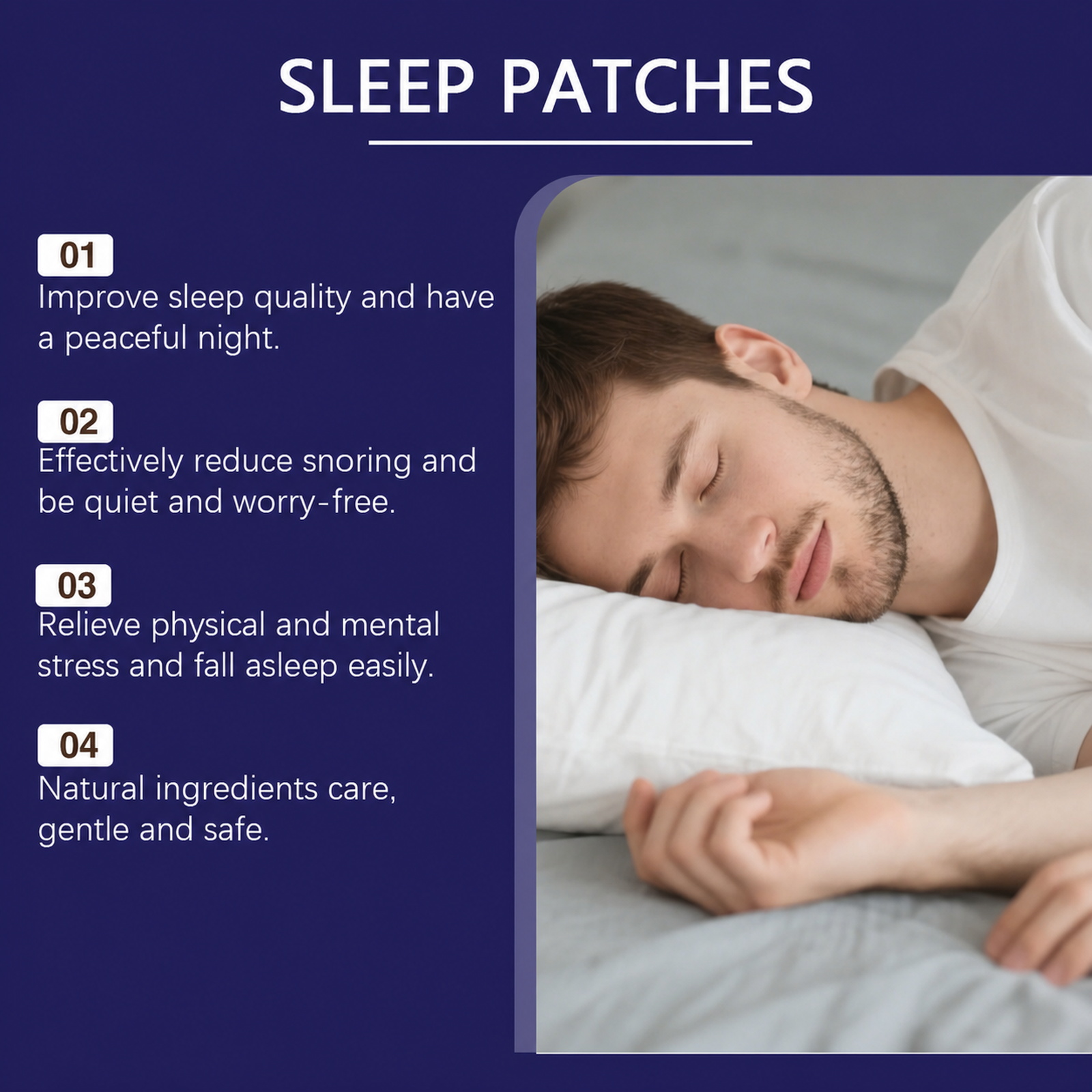 Sleep Care Patch Mild Protect Night Peace Comfort Sleep Soft Breathable Skin Friendly Care Patch