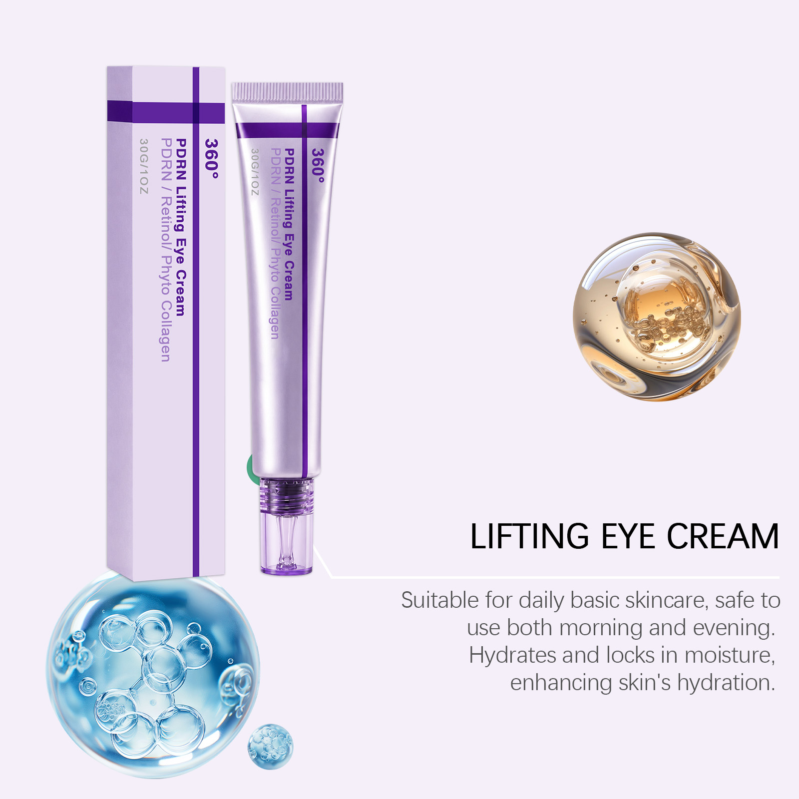 Moisturizing Eye Cream Skin Care Hydrate Eye Area Smooth Texture Light Non Greasy Soft Essence For Daily Eye Nourish