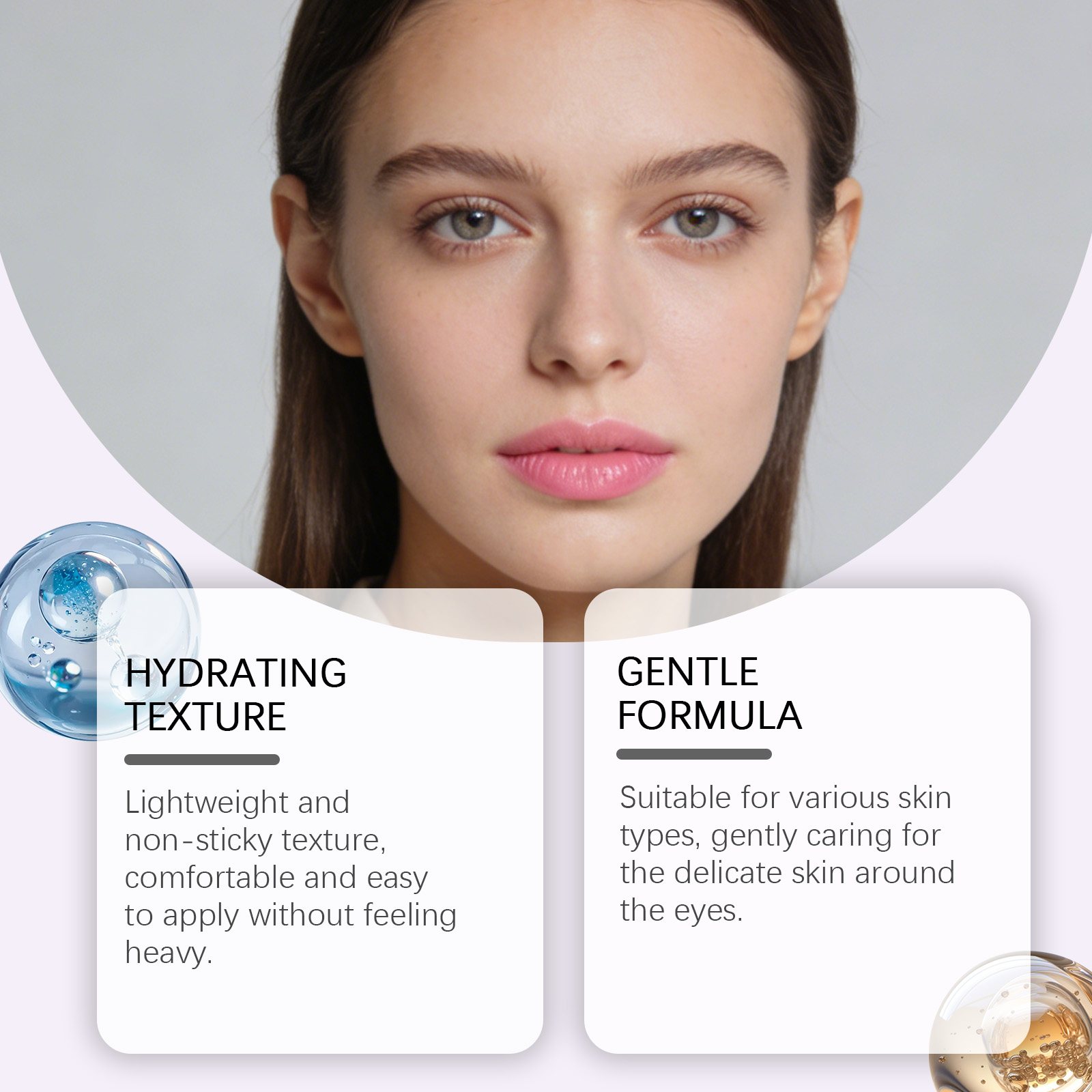 Moisturizing Eye Cream Skin Care Hydrate Eye Area Smooth Texture Light Non Greasy Soft Essence For Daily Eye Nourish