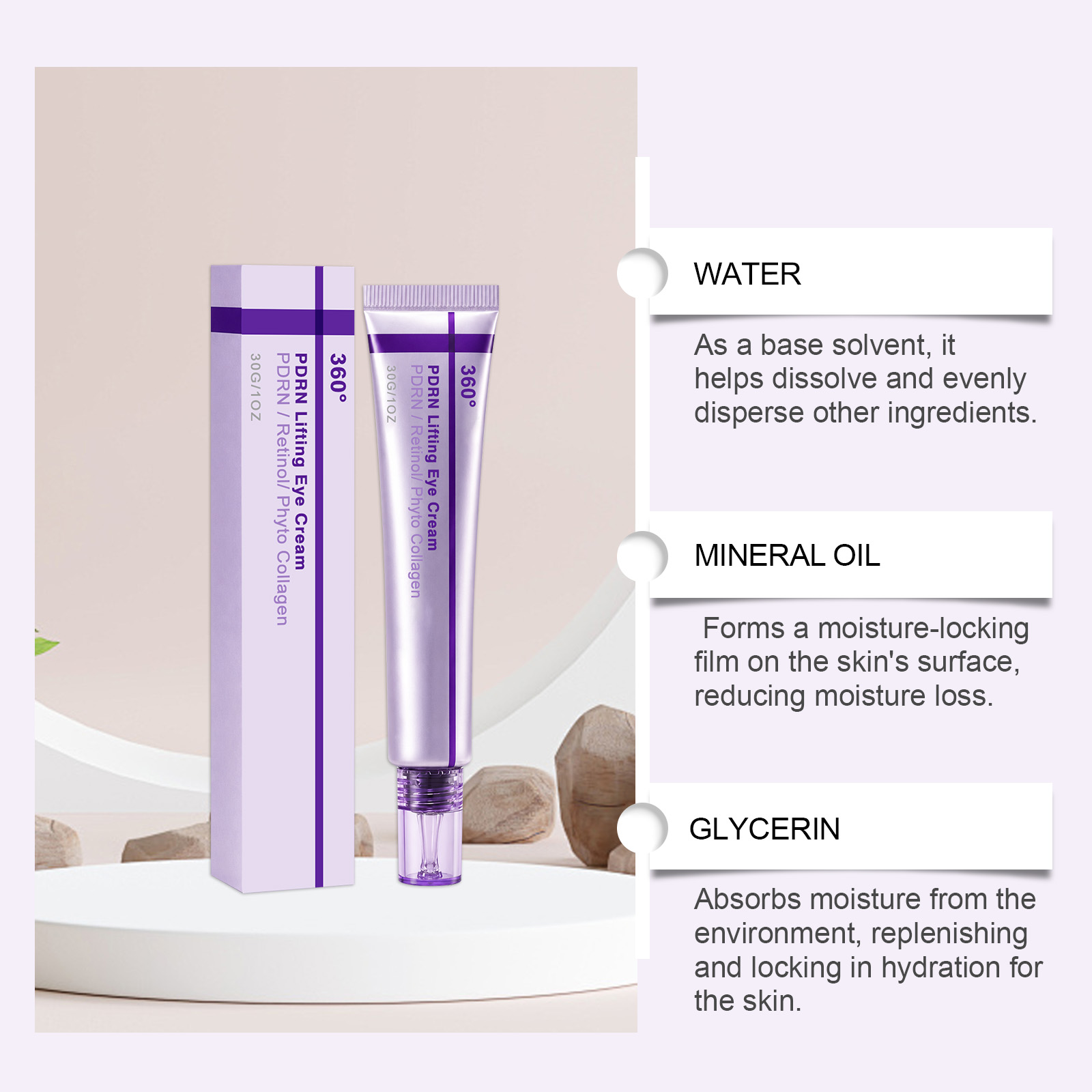 Moisturizing Eye Cream Skin Care Hydrate Eye Area Smooth Texture Light Non Greasy Soft Essence For Daily Eye Nourish
