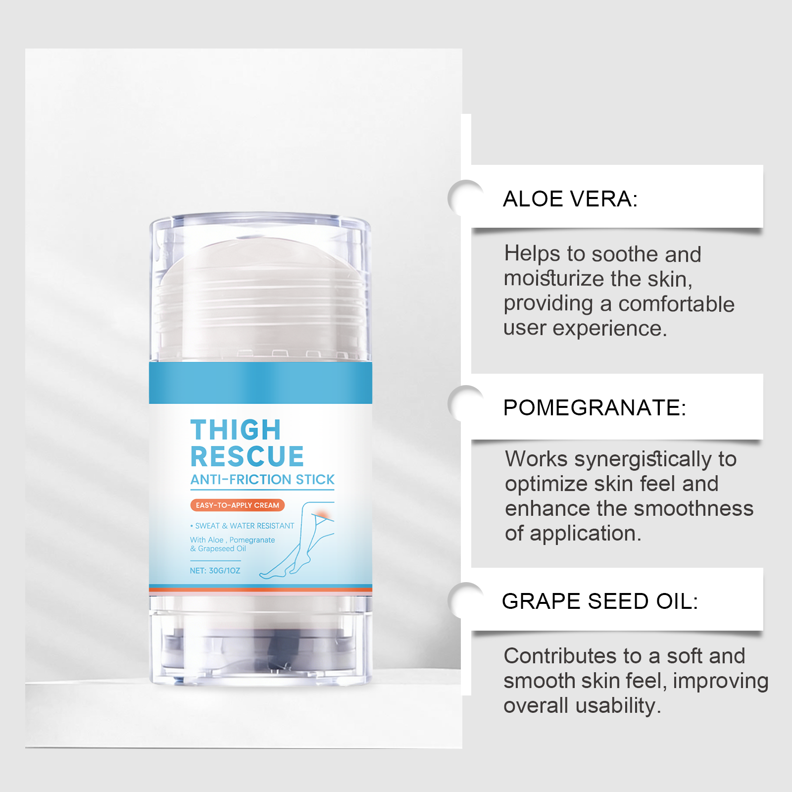 Body Anti Friction Care Stick Mild Moisturizing Skin Nourishing Smooth Comfort Daily External Body Care Lotion