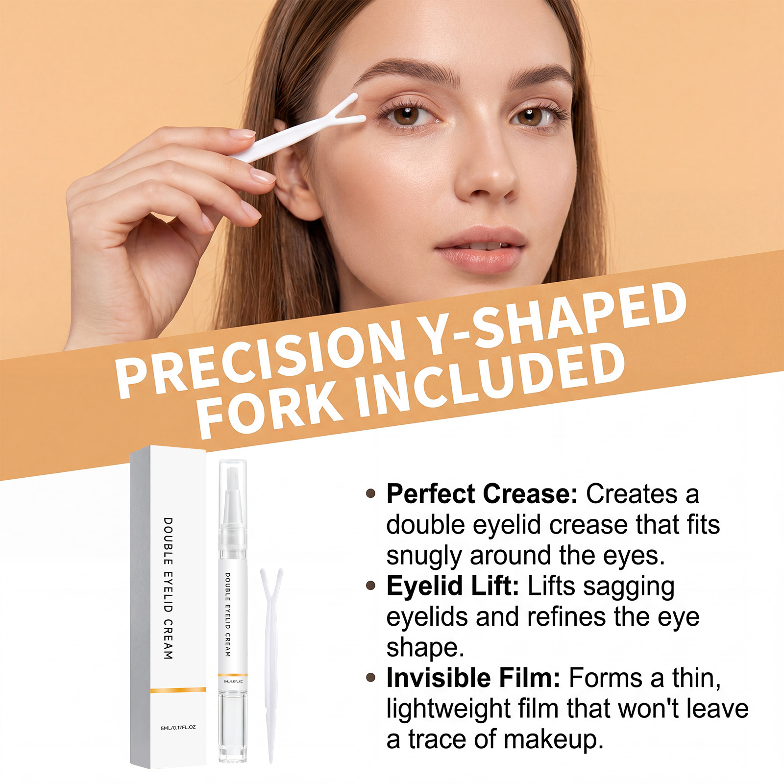 Double Eyelid Shaping Cream Light Film Easy Application No Makeup Marks Lift Eyelids Reshape Eye Contour