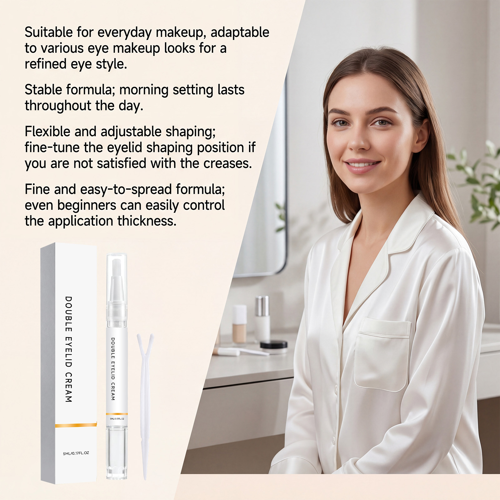 Double Eyelid Shaping Cream Light Film Easy Application No Makeup Marks Lift Eyelids Reshape Eye Contour