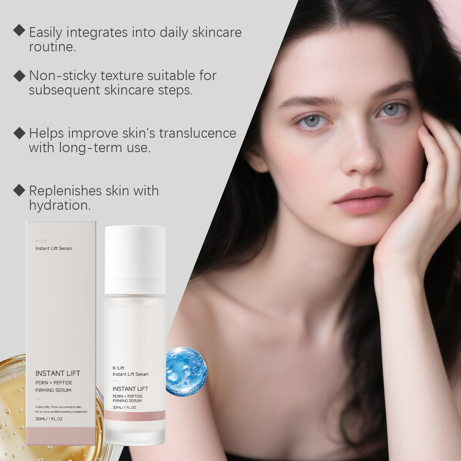 Firming Lifting Essence Liquid Deep Anti Aging Skin Care Facial Neck Body Tightening Elastic Revitalizing Daily Cosmetic