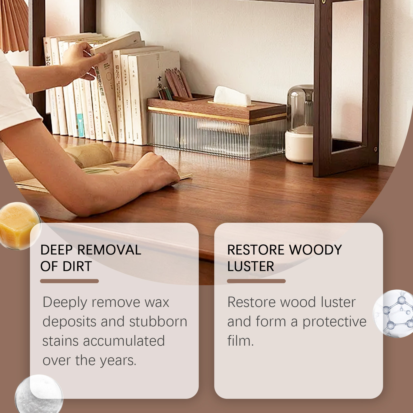 Beeswax Wood Furniture Care Polish Fix Tiny Scratches Mild Protect Brighten Wooden Surfaces All Timber Furnishings