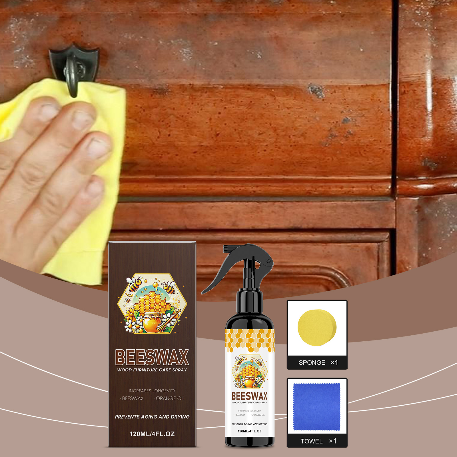 Beeswax Wood Furniture Care Polish Fix Tiny Scratches Mild Protect Brighten Wooden Surfaces All Timber Furnishings