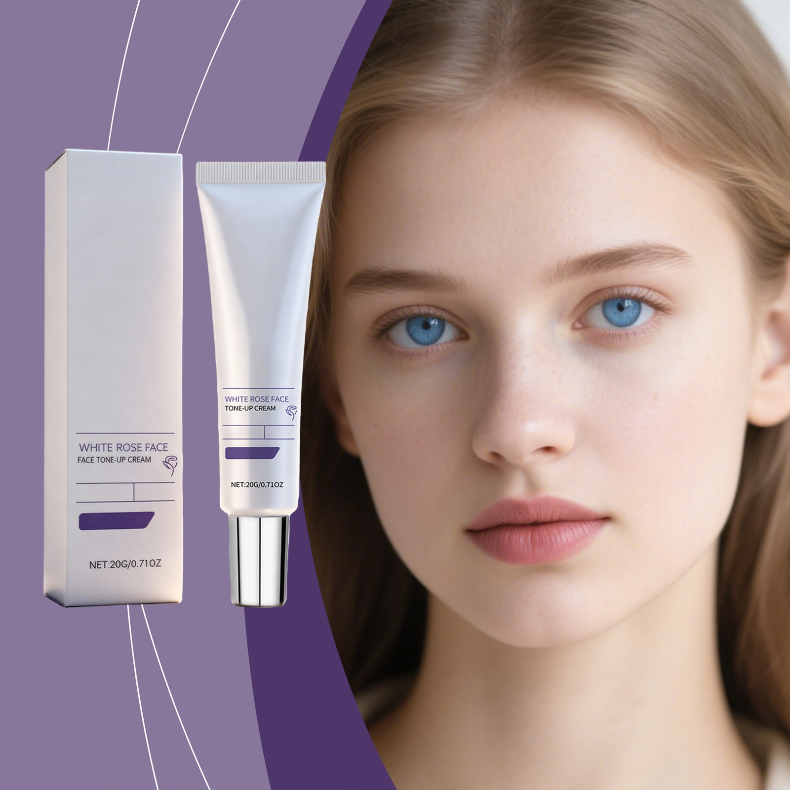 White Rose Light Hydrating Cream Mild Nourishing Soft Delicate Smooth Elastic For Facial Skin Care