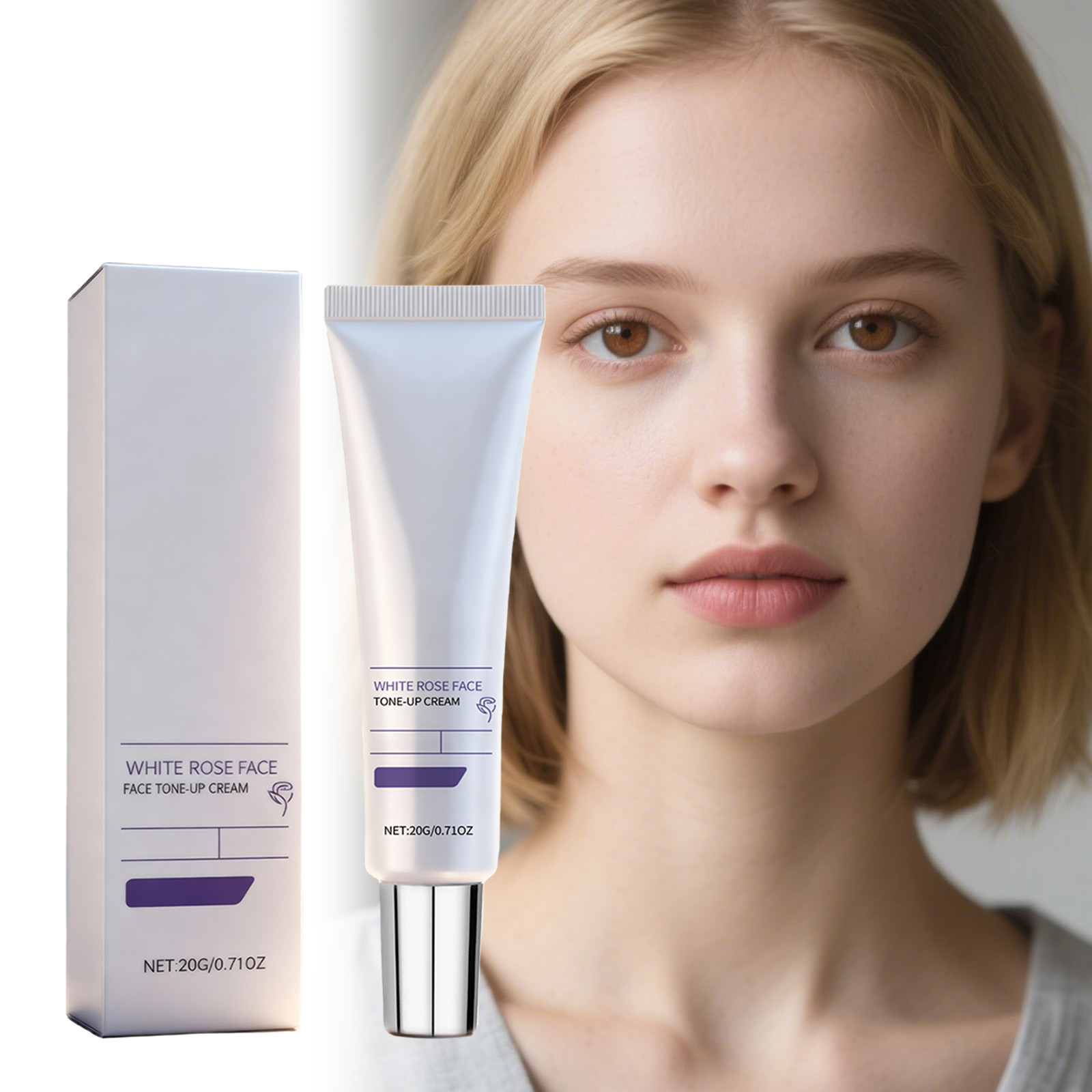 White Rose Light Hydrating Cream Mild Nourishing Soft Delicate Smooth Elastic For Facial Skin Care