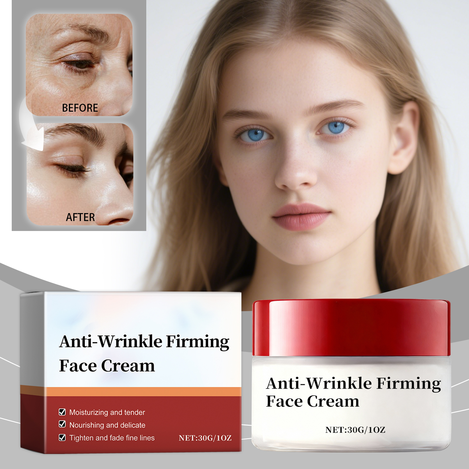 Facial Cream Mild Hydrating Moisturizing Elastic Delicate Light Silky Smooth Reduce Skin Lines For Face Skin
