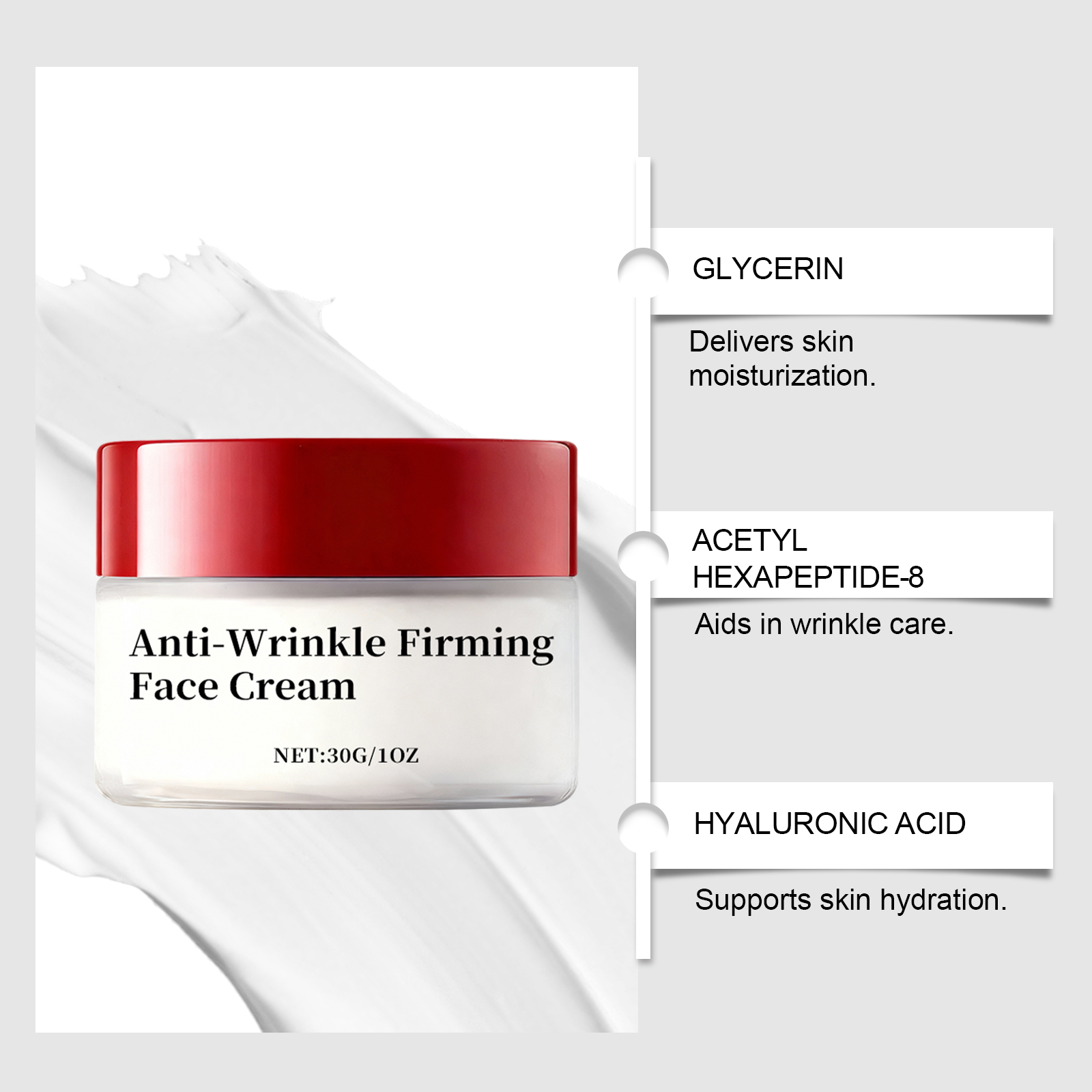 Facial Cream Mild Hydrating Moisturizing Elastic Delicate Light Silky Smooth Reduce Skin Lines For Face Skin