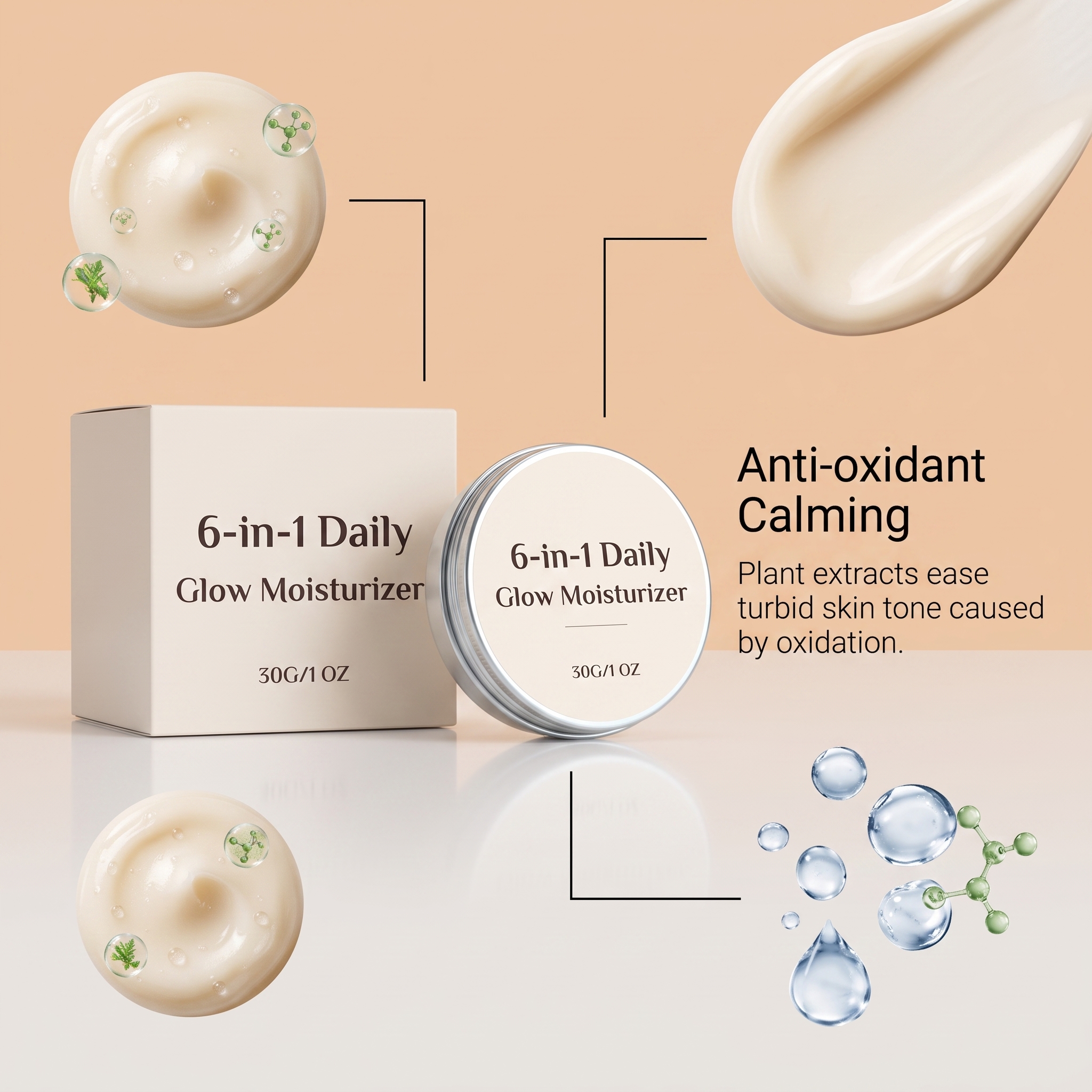 Facial Brightening Cream Multiple Nourishment Multidimensional Bright Even Pigment Mild Antioxidation Oral Care