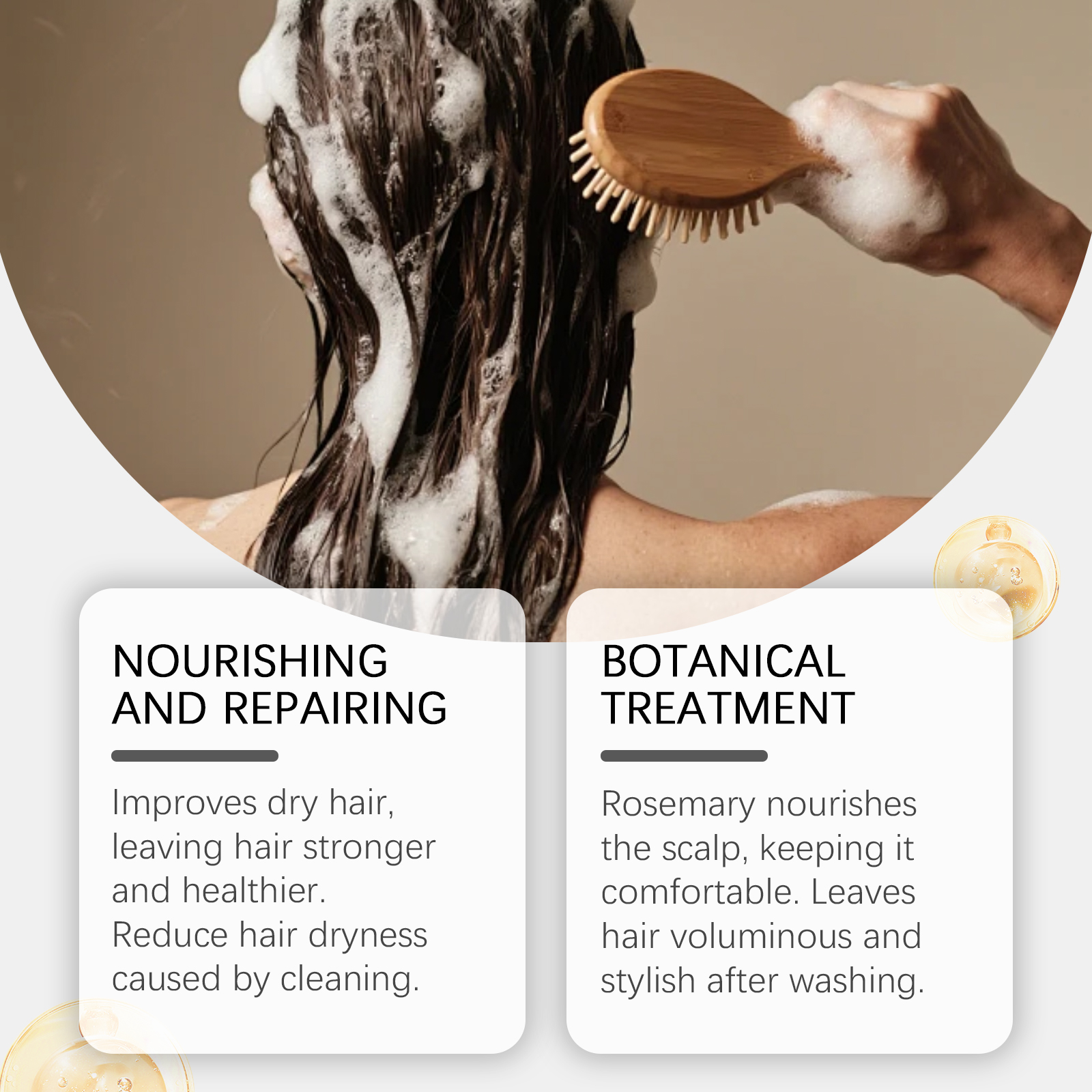 Mild Oil Control Hydrating Fluffy Hair Clean Soft Smooth Fresh Fragrance Shampoo Care