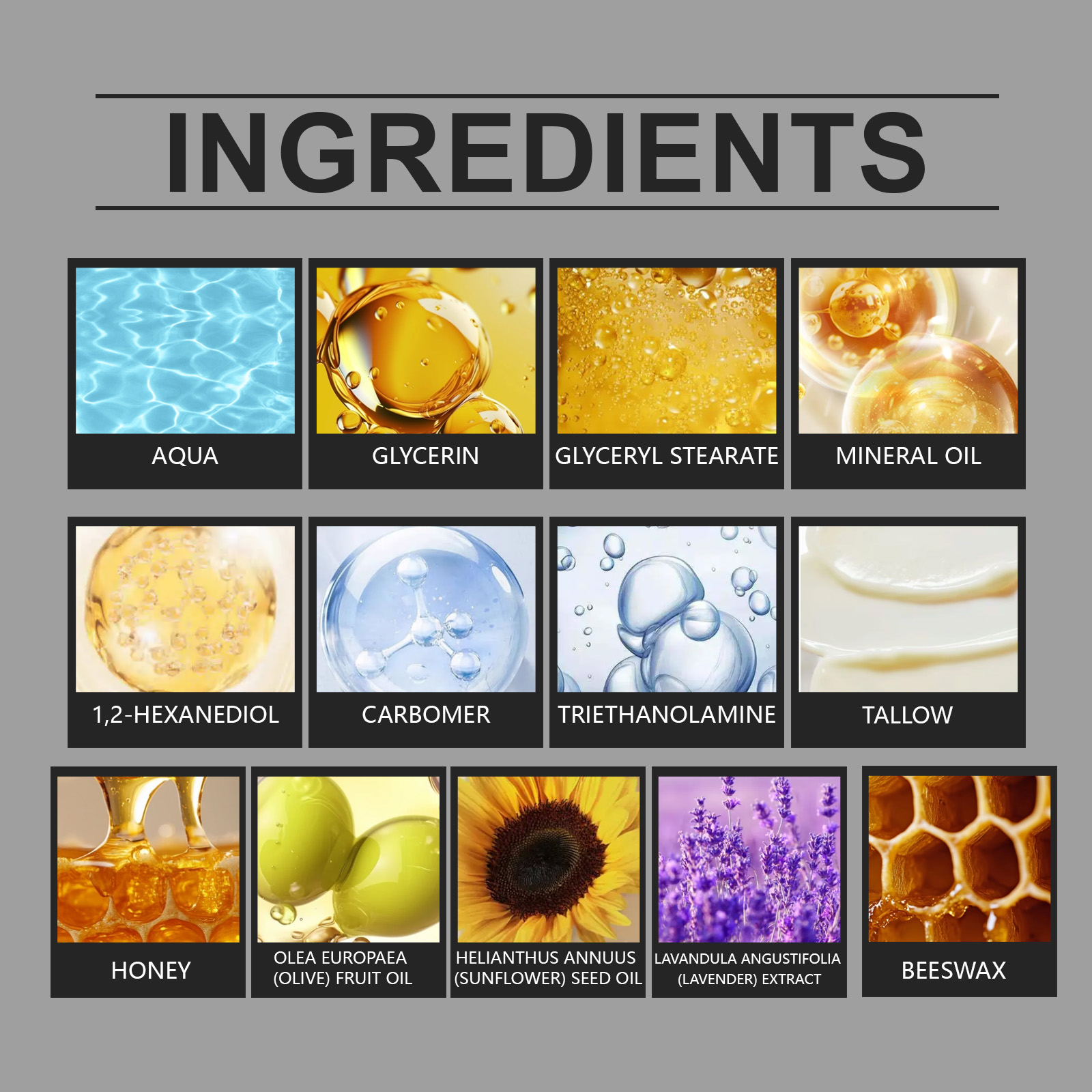 Honey Tallow Moisturizing Cream Deep Hydrating Soft Refreshing Lavender Scent Protect Dry Skin