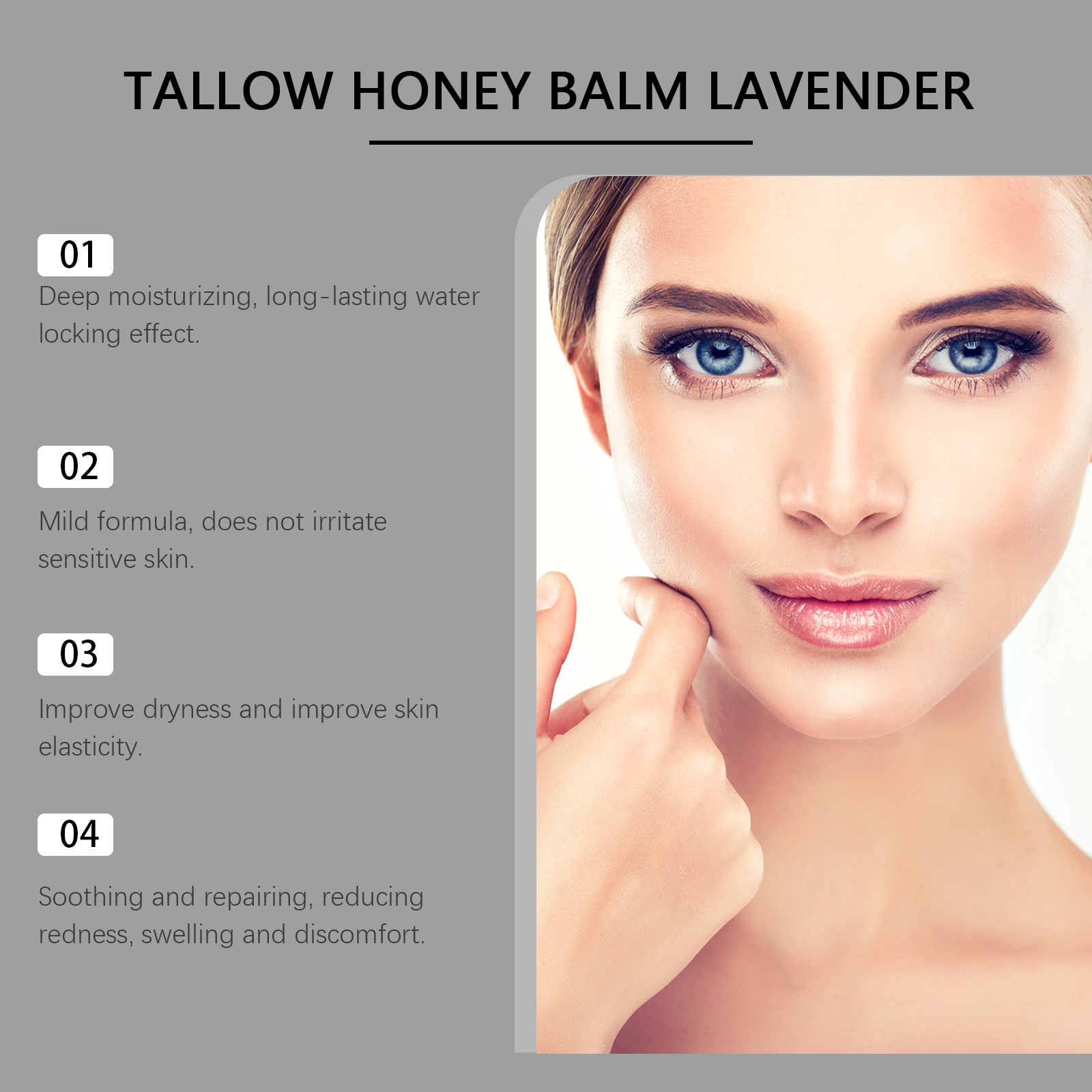 Honey Tallow Moisturizing Cream Deep Hydrating Soft Refreshing Lavender Scent Protect Dry Skin