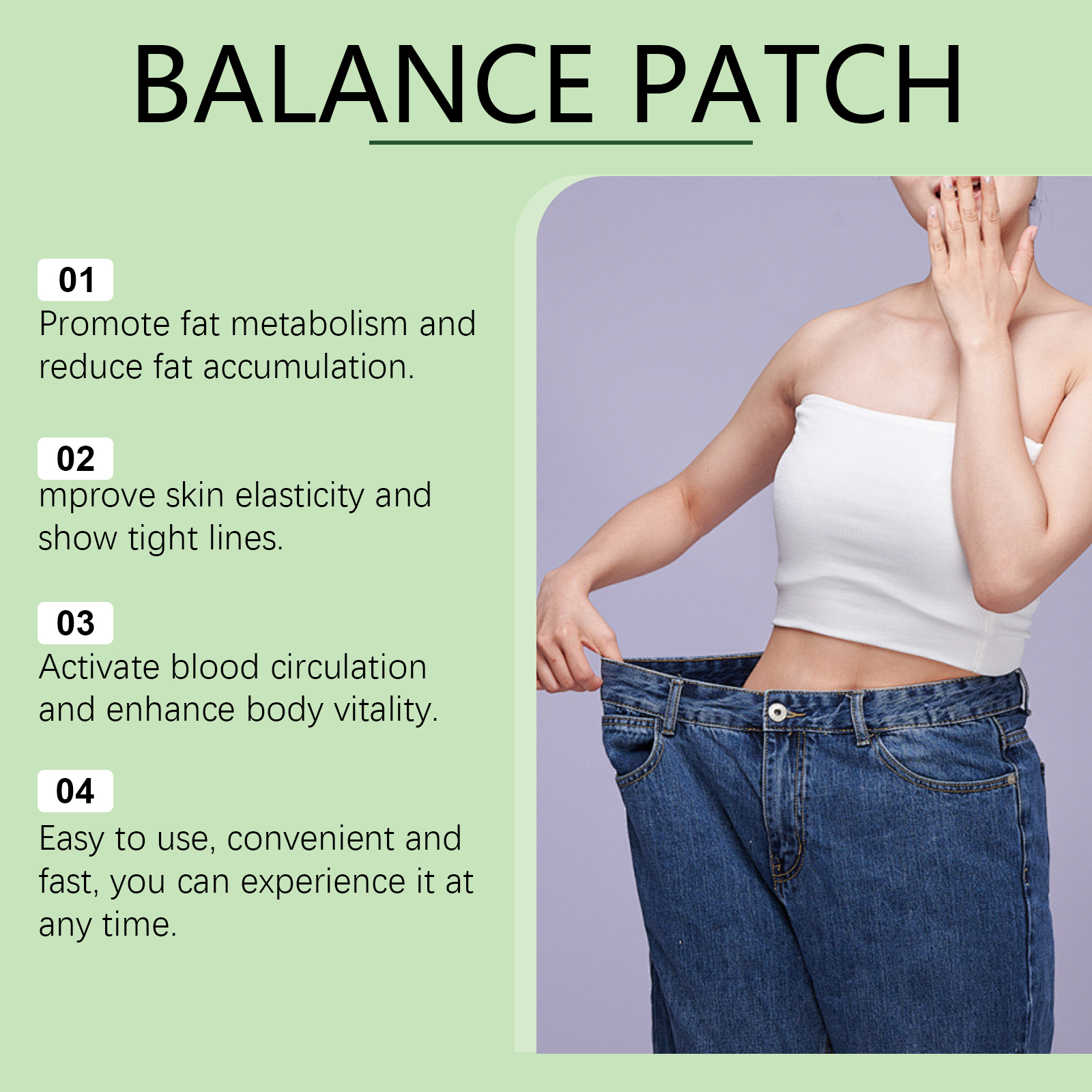 Body Balance Care Patch Mild Material Skin Friendly Comfort Convenient Figure Management Curve Shaping Sticker