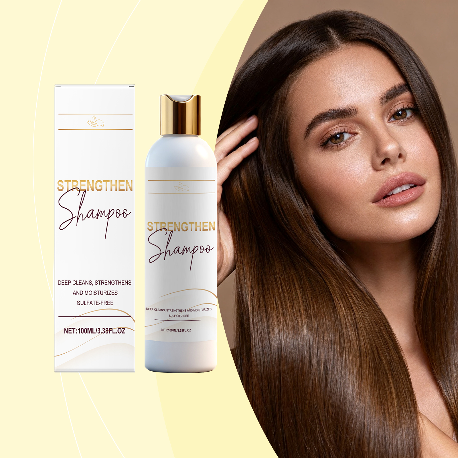 Nourishing Hair Shampoo Plant Essence Formula Mild Clean Scalp Moisturize Smooth Shiny Hair