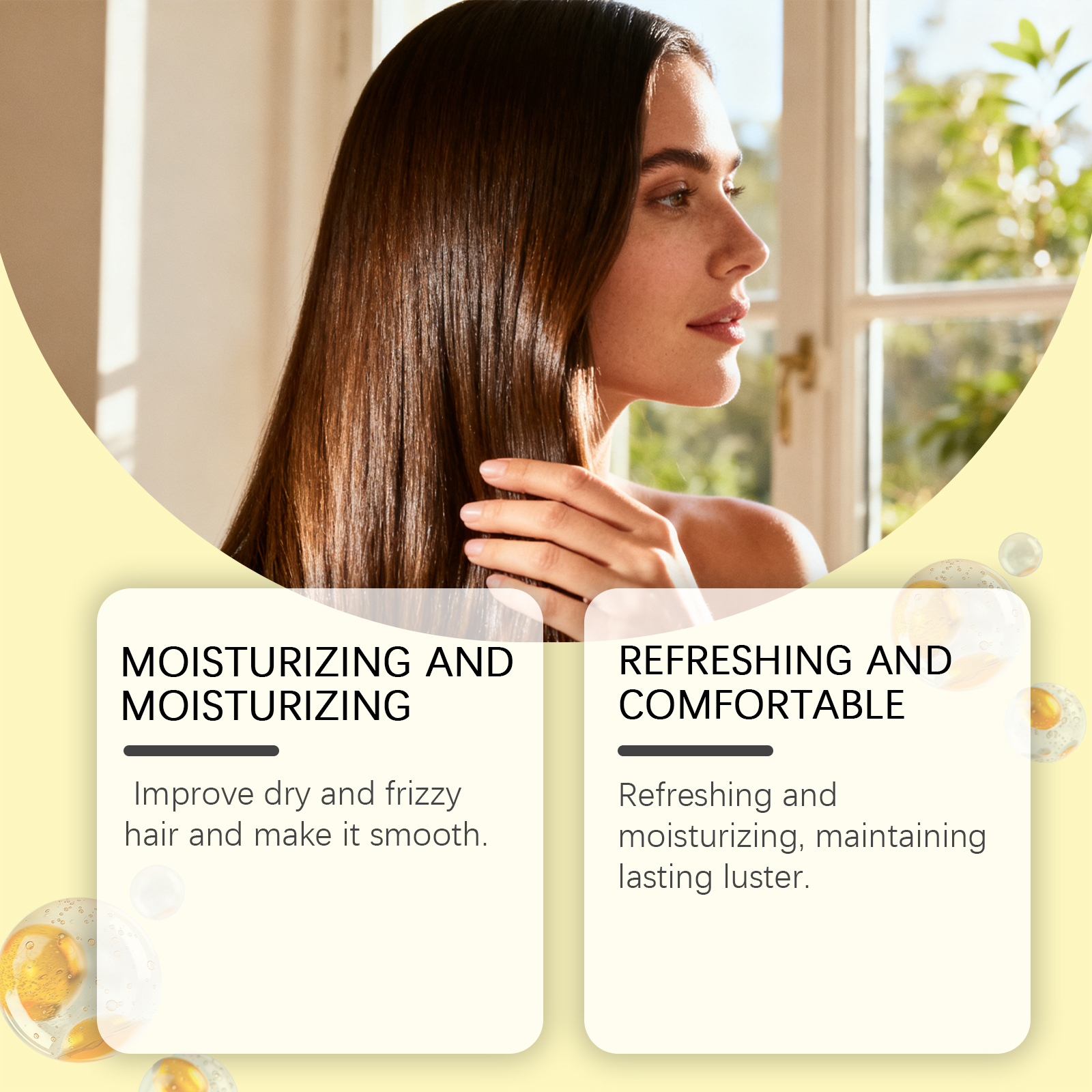 Nourishing Hair Shampoo Plant Essence Formula Mild Clean Scalp Moisturize Smooth Shiny Hair